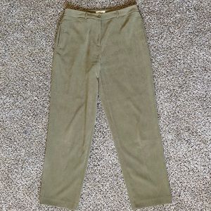 Suede Straight Leg Style Pants